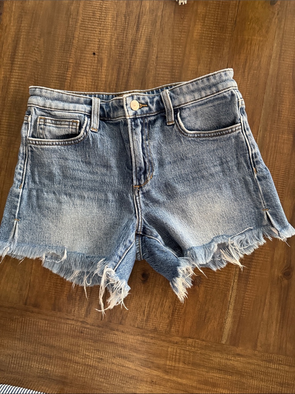 Joe's Jeans Light Blue Frayed Hem Denim Shorts